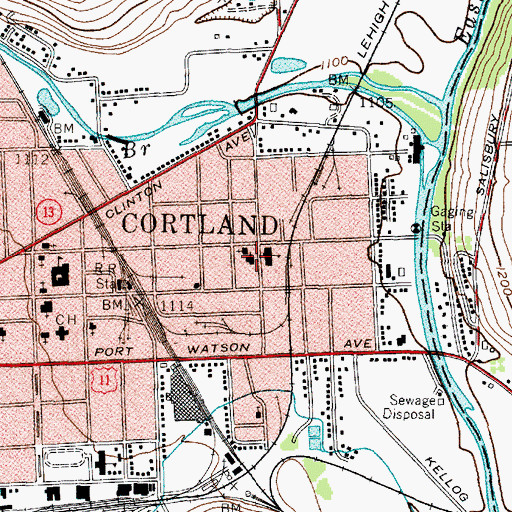 Topographic Map of Saint Anthonys Roman Catholic Church, NY