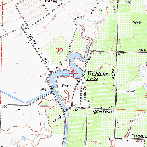 Topographic Map of Wahtoke Lake, CA