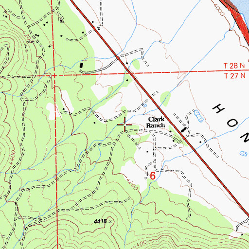 Topographic Map of Wales Canyon, CA