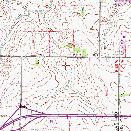 Topographic Map of West Des Moines Fire Department Station 22, IA