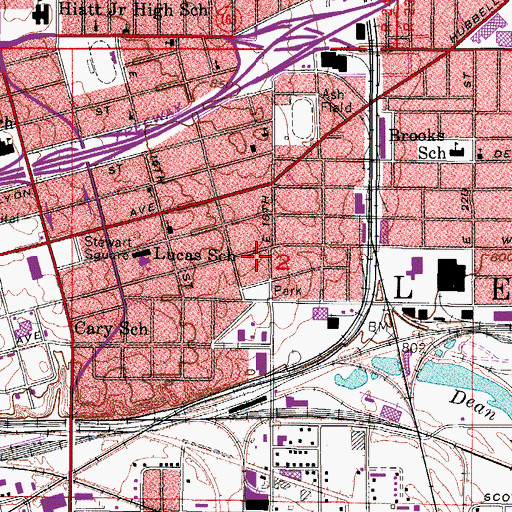 Topographic Map of Des Moines Fire and Rescue Department Station 2, IA