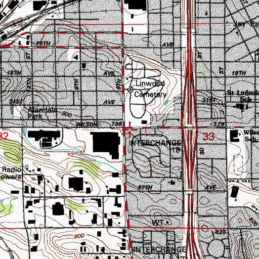 Topographic Map of Cedar Rapids Fire Department Station 5, IA
