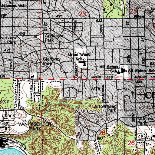 Topographic Map of Cedar Rapids Fire Department Station 6, IA