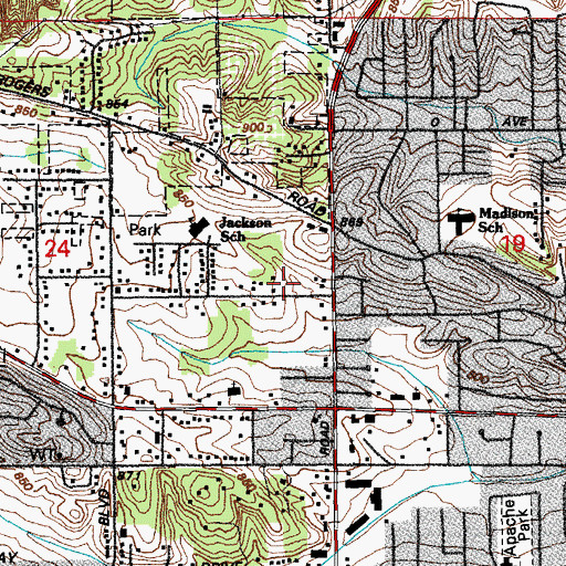 Topographic Map of Cedar Rapids Fire Department Station 3, IA