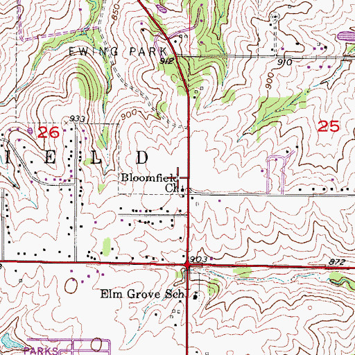Topographic Map of Des Moines Fire and Rescue Department Station 10, IA