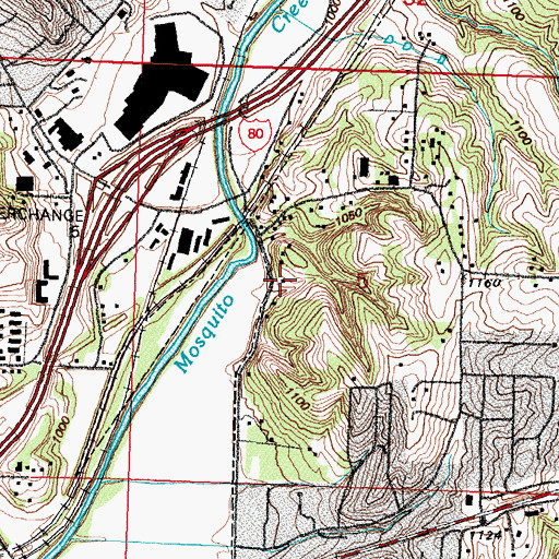 Topographic Map of Council Bluffs Fire Department Station 4, IA