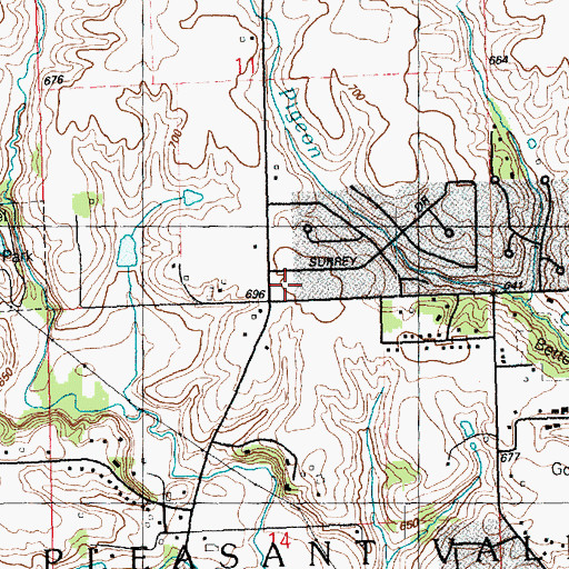 Topographic Map of Bettendorf Fire and Rescue Station 4, IA