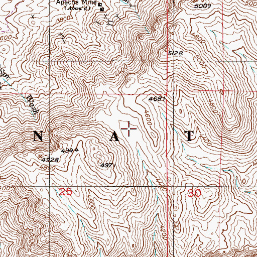Topographic Map of Horse Pasture Tank, AZ