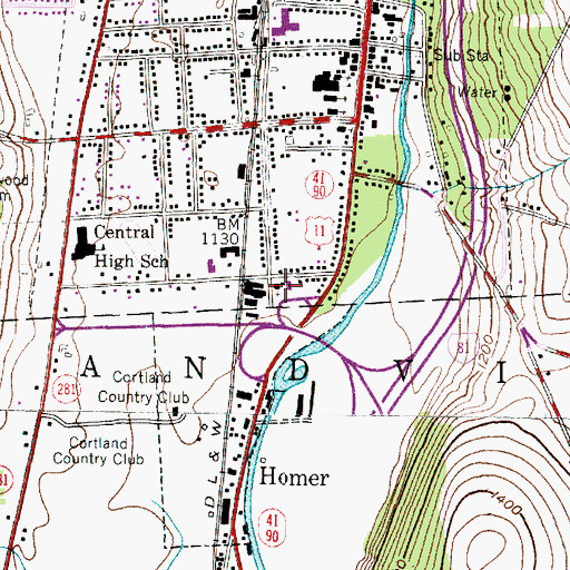 Topographic Map of Saint Margaret's Roman Catholic Church, NY