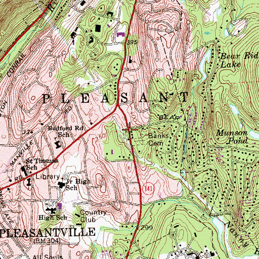 Topographic Map of Old Methodist Cemetery, NY