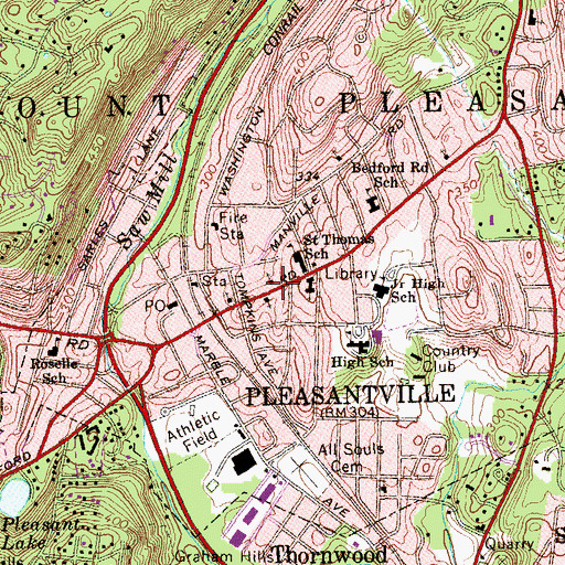 Topographic Map of Central Methodist Episcopal Church (historical), NY