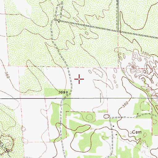 Topographic Map of Sanbenito Ranch, TX