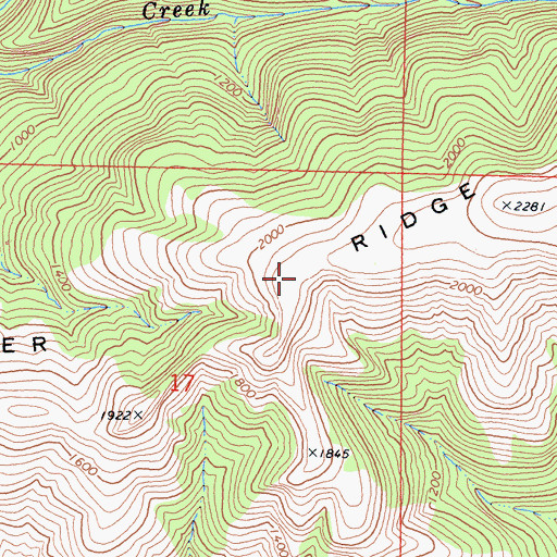 Topographic Map of Walker Ridge, CA