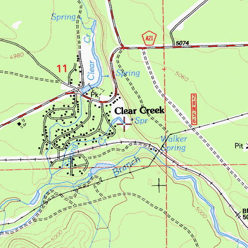 Topographic Map of Walker Spring, CA