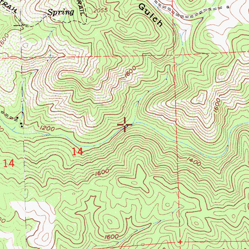 Topographic Map of Walla Gulch, CA