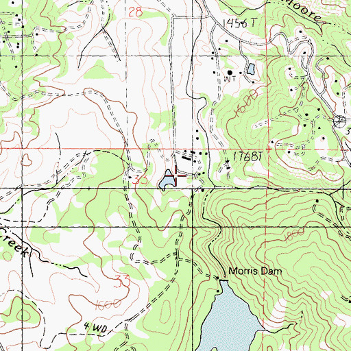 Topographic Map of Walnut Grove Ranch, CA