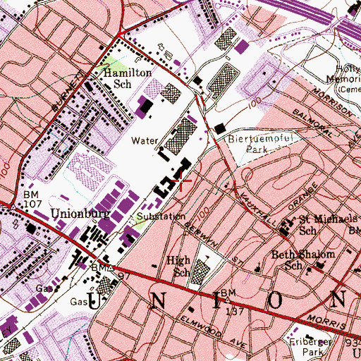 Topographic Map of Deron School of New Jersey I, NJ
