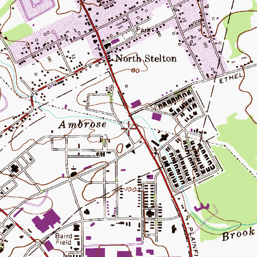 Topographic Map of Bright Beginnings Learning Center School, NJ