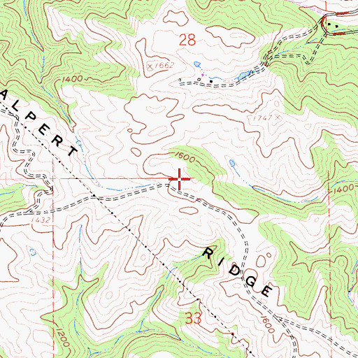 Topographic Map of Walpert Ridge, CA