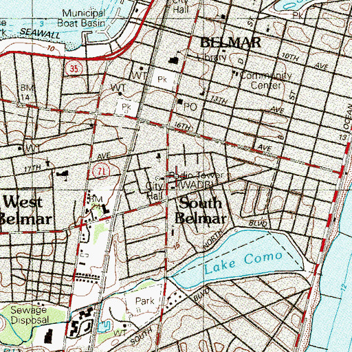 Topographic Map of Academy Charter High School, NJ