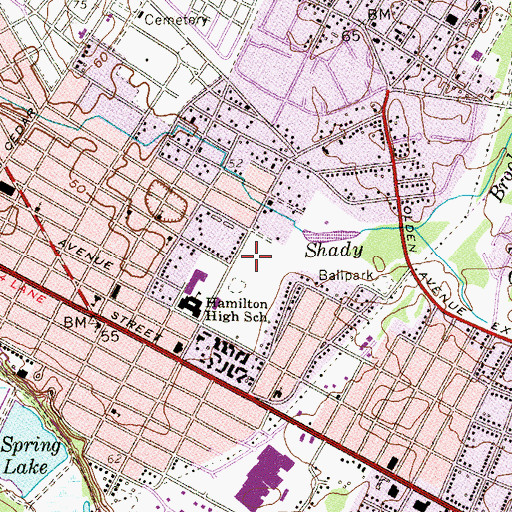 Topographic Map of George E Wilson Elementary School, NJ