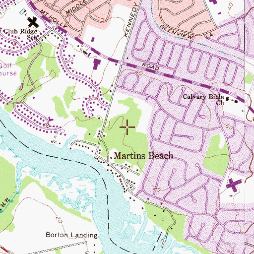 Topographic Map of Willingboro High School, NJ