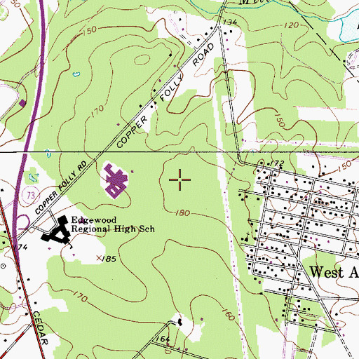 Topographic Map of New Jersey Regional Day School, NJ