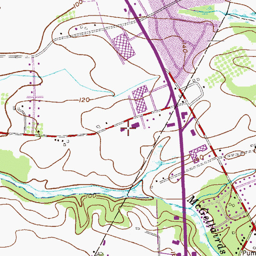 Topographic Map of Temple Shaari Emeth Preschool, NJ