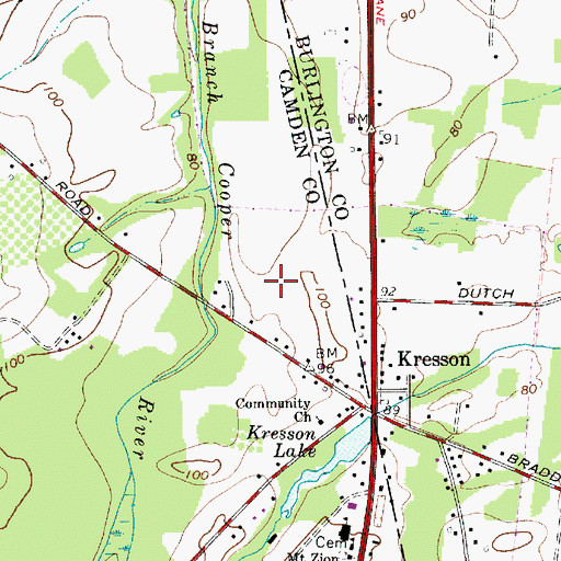 Topographic Map of Naudain Academy Montessori School, NJ