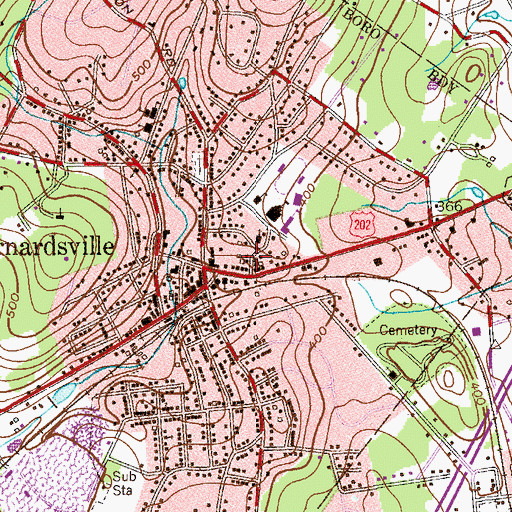 Topographic Map of Palmer School, NJ