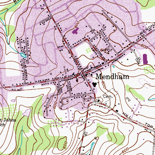 Topographic Map of Saint Joseph Elementary School, NJ