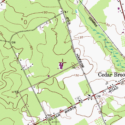 Topographic Map of Winslow Township Elementary School Number 2, NJ