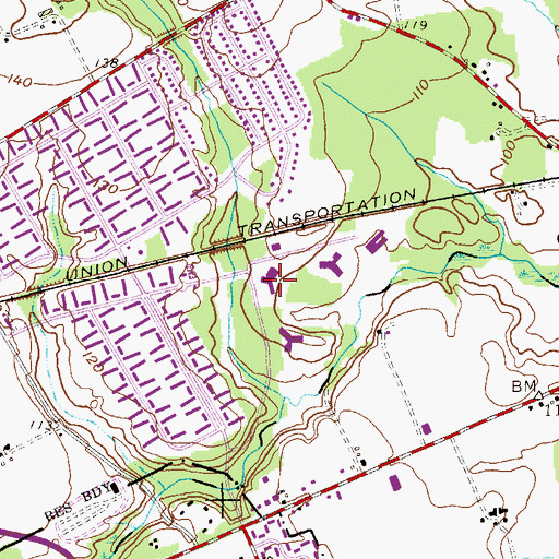 Topographic Map of Discovery Elementary School, NJ