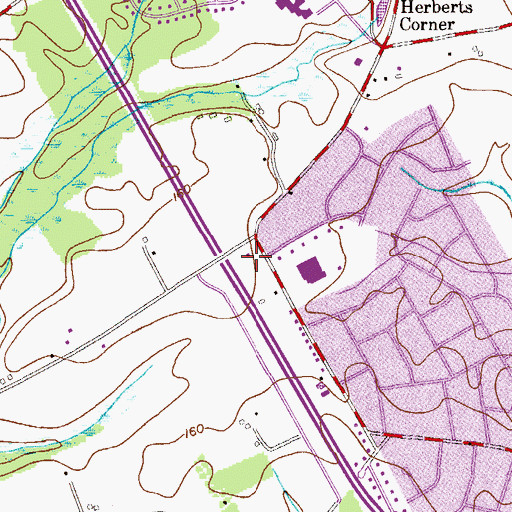 Topographic Map of Marlboro Jewish Center School, NJ