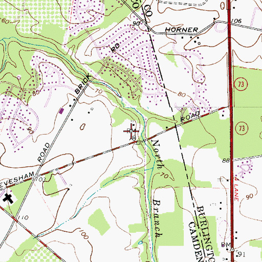 Topographic Map of Congregation M'kor Shalom Preschool, NJ