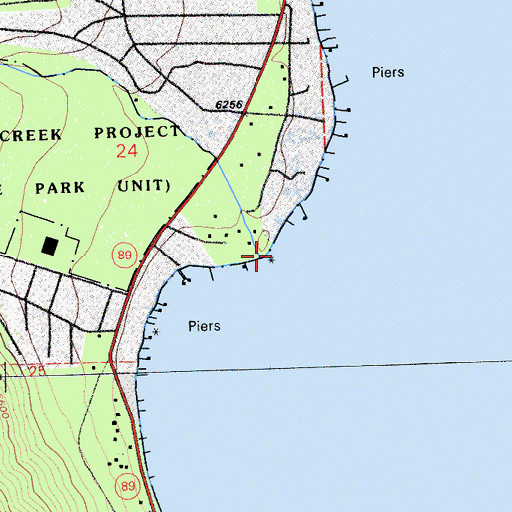 Topographic Map of Ward Creek, CA