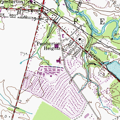 Topographic Map of Samuel T Busansky Elementary School, NJ