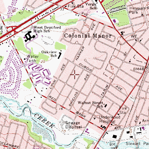 Topographic Map of Childrens Montessori School House, NJ