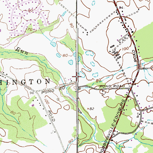 Topographic Map of Pond Road Middle School, NJ