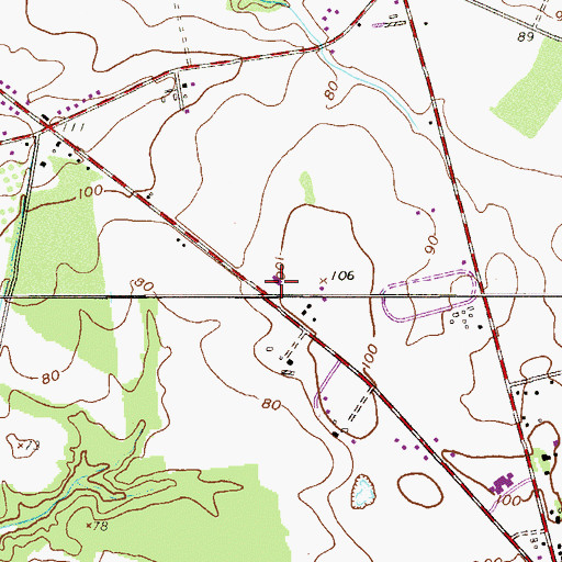 Topographic Map of Meadow View Junior Academy, NJ