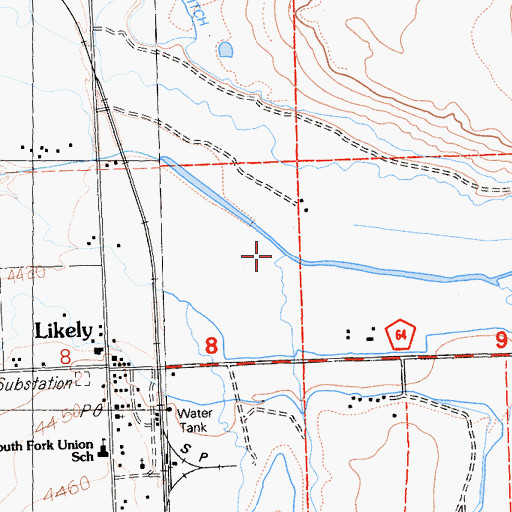 Topographic Map of Warm Creek, CA