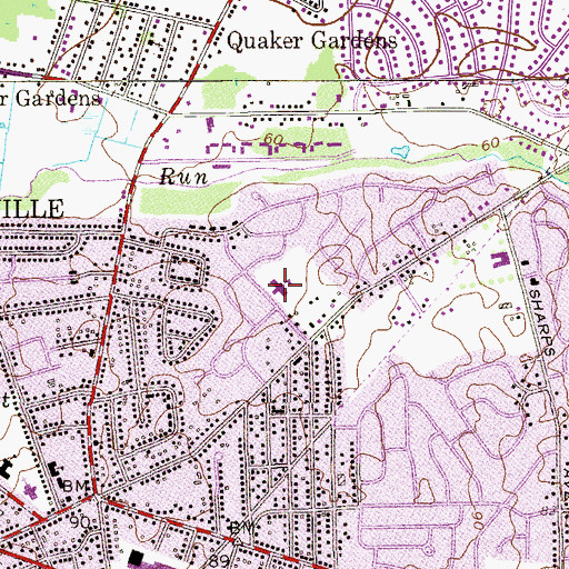 Topographic Map of Morgan Elementary School, NJ