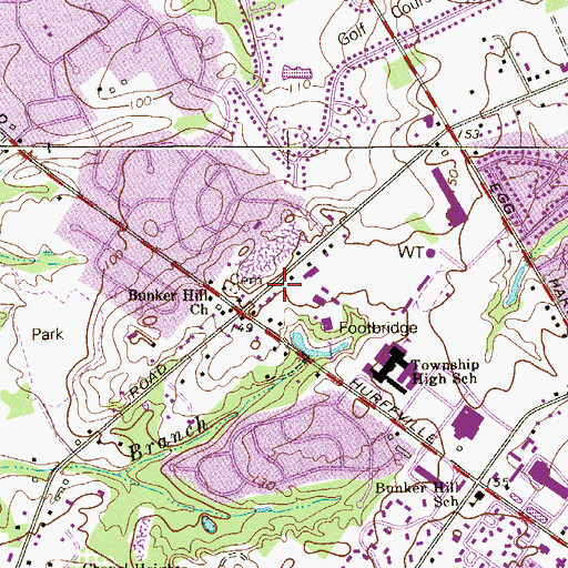 Topographic Map of TLC Nursery School and Learning Center, NJ