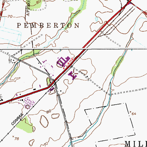 Topographic Map of Marcus W Newcomb Elementary School, NJ