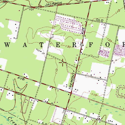 Topographic Map of Thomas Richards Elementary School, NJ