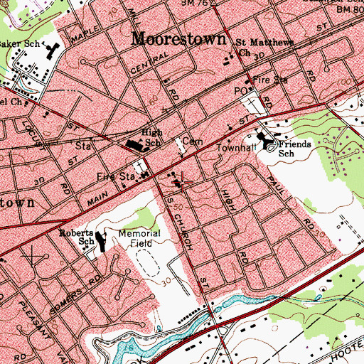 Topographic Map of Our Lady of Good Counsel School, NJ