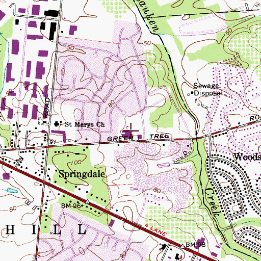 Topographic Map of James F Cooper Elementary School, NJ