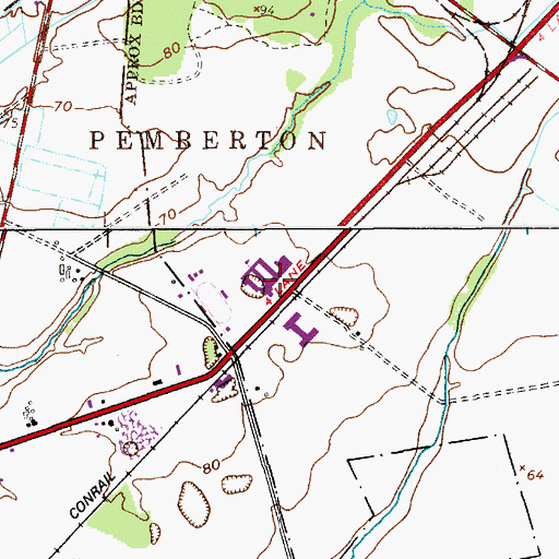 Topographic Map of Helen A Fort Newcomb Middle School, NJ
