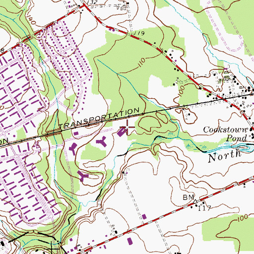 Topographic Map of Challenger Elementary School, NJ