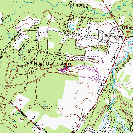Topographic Map of Taunton Forge Elementary School, NJ